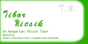 tibor micsik business card